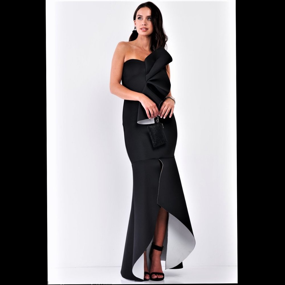Asymmetrical mermaid Strapless Maxi dress Luxury